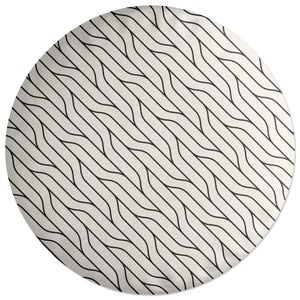 Decorsome Diagonal Warped Lines Round Cushion