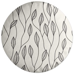 Decorsome Entwined Leaves Round Cushion
