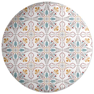 Decorsome Moroccan Tiles Round Cushion