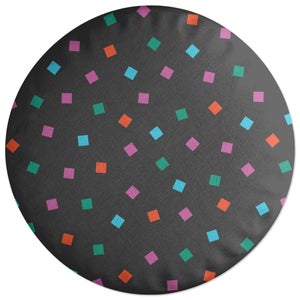Decorsome Rainbow Bold Blocks Round Cushion