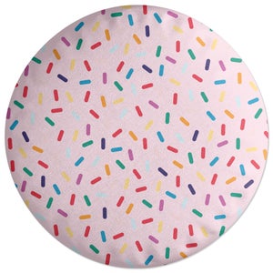 Decorsome Rainbow Sprinkles Round Cushion