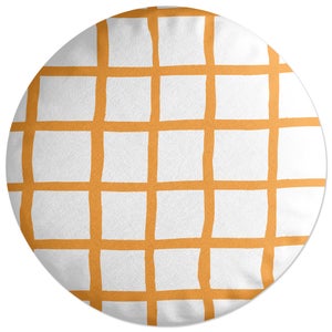 Decorsome Large Cross Check Round Cushion