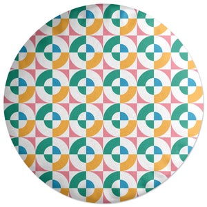 Decorsome Colourful Circles Round Cushion