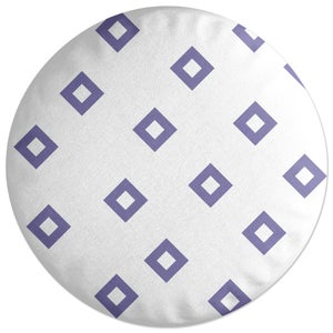 Decorsome Outlined Diamonds Round Cushion