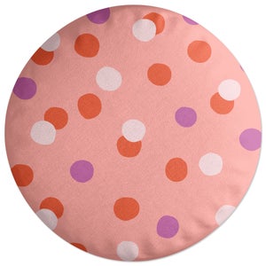 Decorsome Mixed Colours Dots Round Cushion