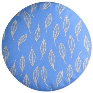 Decorsome Scattered Leaves Round Cushion
