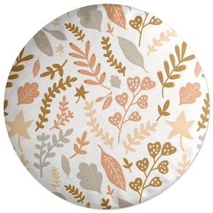 Decorsome Mixed Leaves Round Cushion