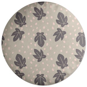 Decorsome Dotty Leaves Round Cushion
