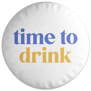 Decorsome Time To Drink Round Cushion