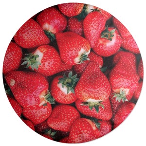 Decorsome Strawberries Round Cushion