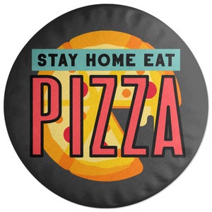 Decorsome Stay Home Eat Pizza Round Cushion