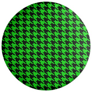 Decorsome Green Dogtooth Round Cushion