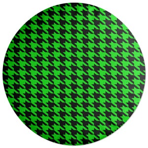 Decorsome Green Dogtooth Round Cushion