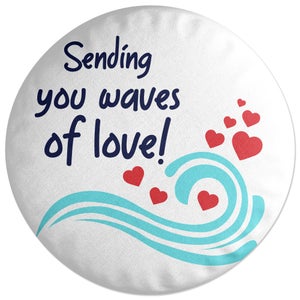Decorsome Sending You Waves Of Love! Round Cushion