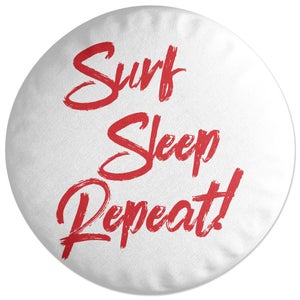 Decorsome Surf Sleep Repeat Round Cushion