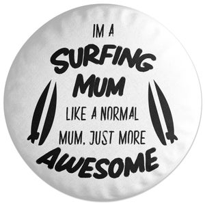 Decorsome Surfing Mum Round Cushion