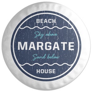 Decorsome Margate Beach Badge Round Cushion
