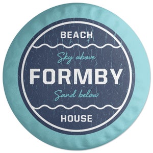 Decorsome Formby Beach Badge Round Cushion