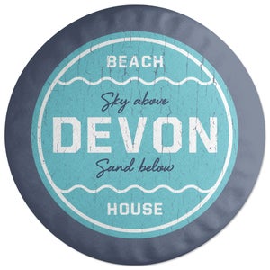 Decorsome Devon Beach Badge Round Cushion
