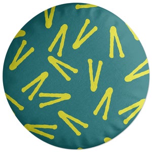 Decorsome Abstract Tribal V Pattern Round Cushion