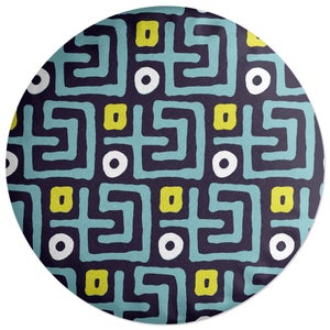 Decorsome Abstract Tribal Circular Pattern Round Cushion