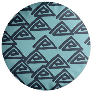 Decorsome Abstract Tribal Triangular Pattern Round Cushion