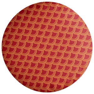 Decorsome Chinese Pattern Red Round Cushion