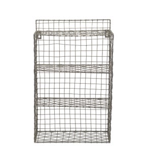 Nkuku Locker Room Shelf - Distressed Grey - 52 x 33 x 16cm
