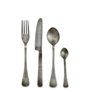 Nkuku Huri Cutlery - Burnt Silver - Set of 16