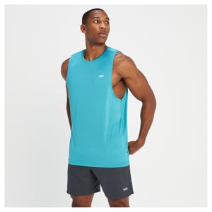 MP vīriešu sporta krekls ar pazeminātu rokas izgriezumu “Training” — Spilgti gaiši zils