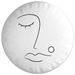 Decorsome Abstract Face Round Cushion