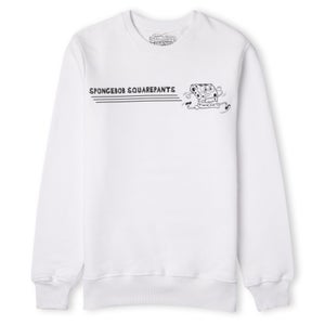 Bob l'Éponge Sprinting Through The Sea - Sweatshirt Unisexe - Blanc