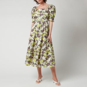 Ted Baker Women's Maysiie Puff Sleeve Tiered Midi Dress - Dark Green