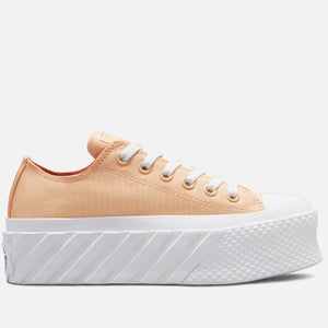 Converse Women's Chuck Taylor All Star Hybrid Shine Lift 2X Ox Trainers - Light Twine/White/Healing Clay
