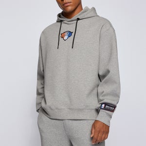 BOSS X NBA Men's Knicks Logo 2 Pullover Hoodie - Medium Grey