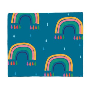 Rainbows & Rain Fleece Blanket