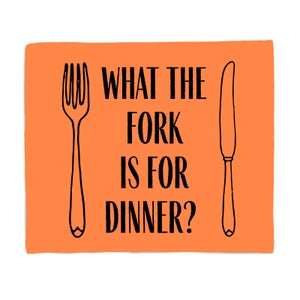 What The Fork Is For Dinner? Fleece Blanket