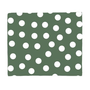 Khaki Polka Dots Fleece Blanket