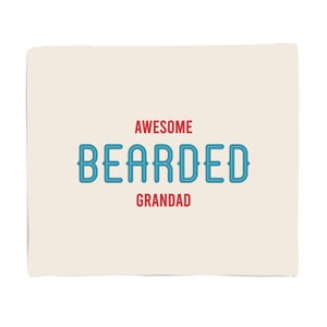 Awesome Bearded Grandad Fleece Blanket