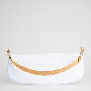 BY FAR Women's Beverly Croco Leather Bag - White