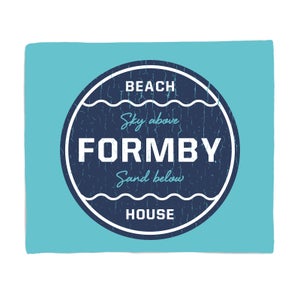 Formby Beach Badge Fleece Blanket