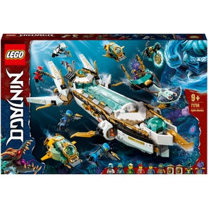 LEGO 71756 NINJAGO Barco de Asalto Hidro, Submarino de Juguete para Construir con Mini Figuras, Set para Niños +9 Años