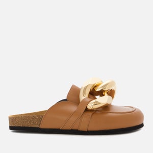 JW Anderson Women's Chain Leather Mules - Tan
