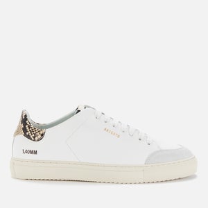 Axel Arigato Women's Clean 90 Triple Animal Leather Cupsole Trainers - White/Snake/Black