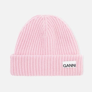 Ganni Women's Rib Knit Beanie - Pink Nectar