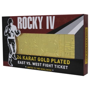 Rocky - Billete de combate chapado en oro de 24 quilates Rocky V Drago