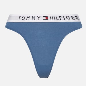 Tommy Hilfiger Women's Cotton Thong - Iron Blue