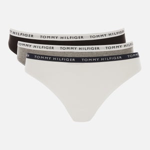 Tommy Hilfiger Women's Recycled 3P Thong - Grey/White/Black