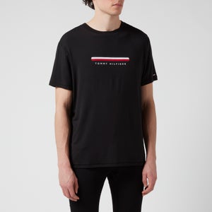 Tommy Hilfiger Men's Centre Logo Crewneck T-Shirt - Black