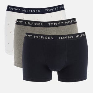 Tommy Hilfiger Men's 3 Pack Print Trunks - Desert Sky/Heather Grey/Pack Dot